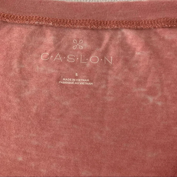 NWOT Caslon  T-Shirt, Women's Size Small, Pink Short Sleeve Front  Tie Knot - Picture 4 of 7